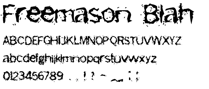 Freemason Blah font